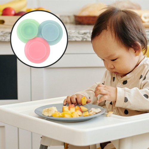 3 Pcs Antislip Plate Bowl Sucker Fixed Base Stickers Tableware Fixer