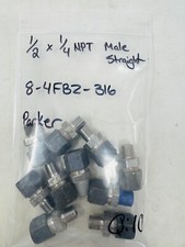 1/2 Tube OD x 1/4 MNPT 316 ss Male Connector Parker CPI 8-4 FBZ-SS Pack of 10