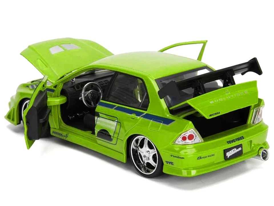 Fast & Furious BRIAN'S MITSUBISHI LANCER EVLUTION VII Die Cast 1/24 Jada Toys - Immagine 4 di 4