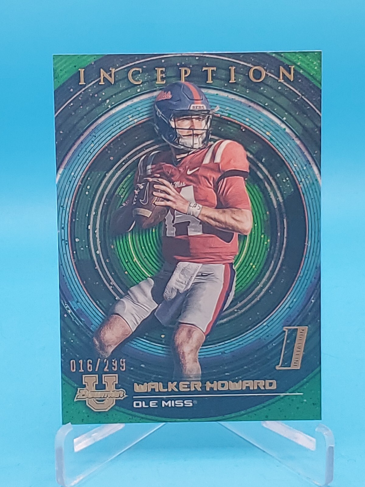 Walker Howard 2022-23 Bowman University Inception #4 Green 16/299 - Ole Miss