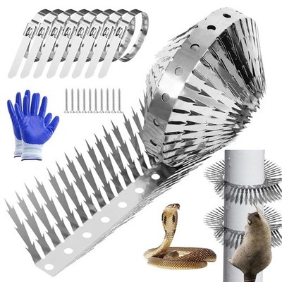80 inches Bird deterrents for Outside and cat Spikes，Suitable silver 