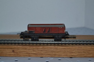 Trix Express H0 2071 Tin Open Freight Car Hall 2071 Red Brown (2345-060)