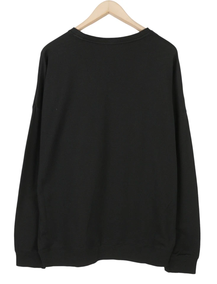 Calvin Klein Sweatshirt Homme XL Noir Col Rond Brodé Logo Manches Longues - Photo 4/4