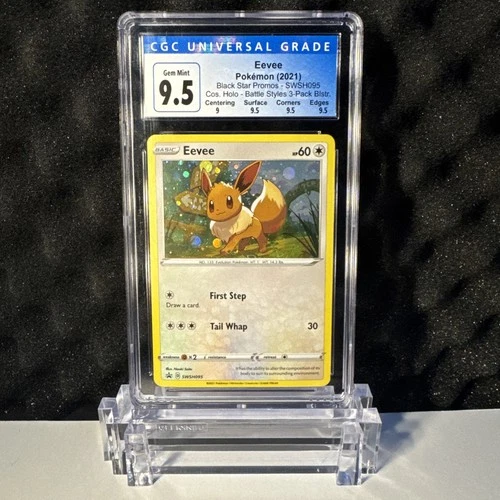 New Listing✨Eevee #SWSH095 Pokemon Black Star Promo CGC 9.5 Gem Mint - Graded