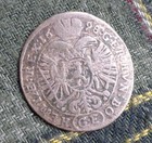 1698 Kingdom of Bohemia 3-Kreuzers 1/20-Thaler Silver Coin, Double-Headed Eagle — photo 1