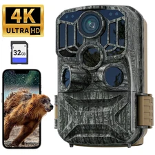 Gray Trail Hunting Game Camera with Night Vision 4K Waterproof Motion Activated