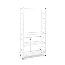 ORIGAMI 4 TIER FOLDABLE HEAVY DUTY METAL STEEL ADJUSTABLE GARAGE - WHITE