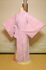 Kimono Komon Silk Women Japanese vintage Robe 145cm 1091