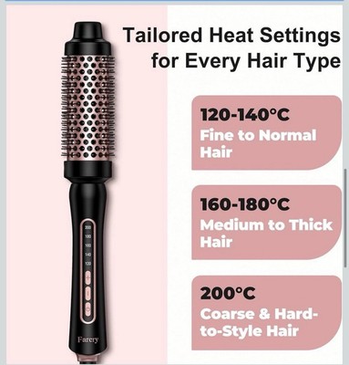Blasfeste beheizte Thermo Rundbürste Keramik 38 mm Lockenfass für Volumen