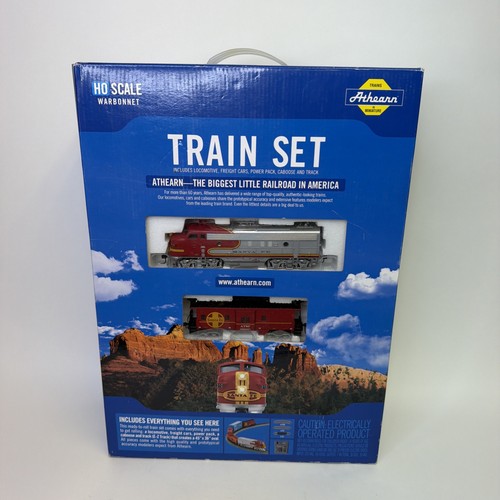 Athearn Escala HO Santa Fe Warbonnet Tren Set 29308 Powerpack | Zustand: Used