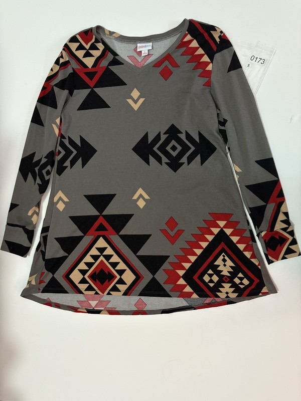 LuLaRoe Elizabeth Tunic Top Aztec Small NWT