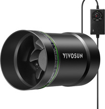 VIVOSUN 4"130CFM Inline Booster Duct Fan HVAC Ventilation Fan w/Speed Controller