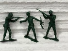 Lot Of 3 Vintage 1963 LOUIS MARX Gray Army Men Toy Soldiers 6" Inch
