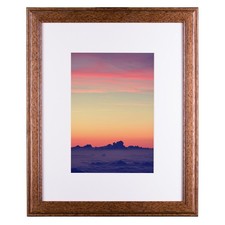 Craig Frames Wiltshire 236, Simple Brown Hardwood Frame with White Mat Display