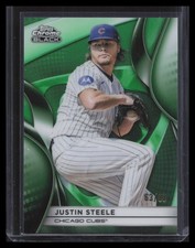 2025 Topps Chrome Black #105 Justin Steele Green #/99