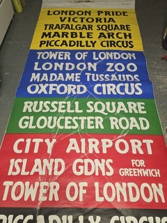 London Bus Destination Blind.. Ensignbus Purfleet (London Pride Sightseeing)..