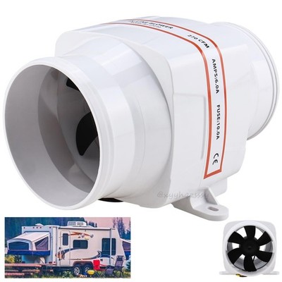 12V 4'' 270CFM Inline Bilgenluftgebläse Lüft Boot Bilge Gebläse Ventilator