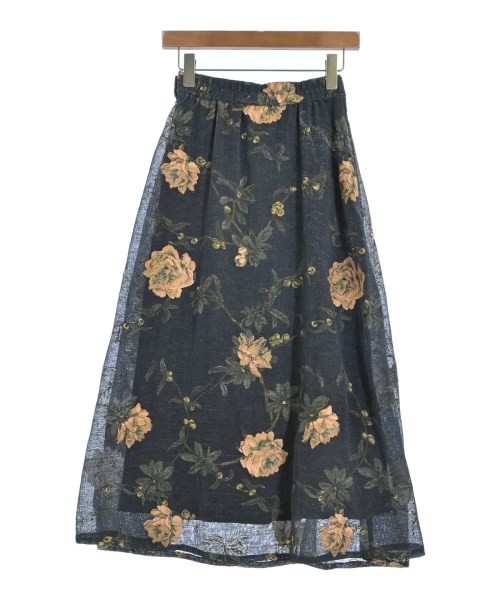 AMERI Long/Maxi Length Skirts NavyxBeigexGreen(Fl… - image 2