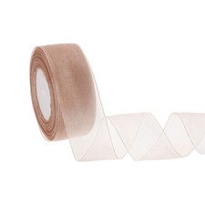 Organza Ribbon 1-1/2 Inch 50 Yards Sheer Ribbons for Gift Wrapping, Rose Gold