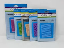 Lot of 5 Provo Craft Cuttlebug Embossing Folders Bundle