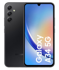 Samsung Galaxy A34 5G SM-A346B/DS 128GB Schwarz Android Smartphone Hervorragend