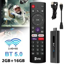 Android 14.0 TV Stick 2GB+16GB Smart TV Stick Dual WiFi 2.4G/5.0G Media Player