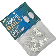 SILVER plated Earring Bails for FUSED GLASS JEWELRY 24 12 Pairs Glue-On Aanraku