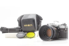 Silver! 【Almost MINT Case】 Minolta X-700 SLR Camera New MD 50mm F1.4 From Japan