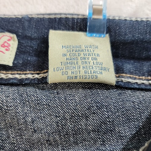 Paris Blues Jeans JR 9 Blue Bootcut Flare Dark Wash Low Rise Back Flap Pockets - Picture 15 of 20