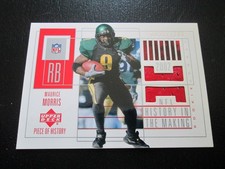 MAURICE MORRIS 2002 UD PIECE OF HISTORY ROOKIE GAME WORN JERSEY CARD #1367/1500. rookie card picture