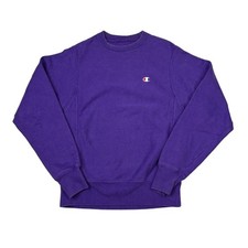 Champion VTG Reverse Weave Crewneck Pullover Sweatshirt Purple Adult XS/S