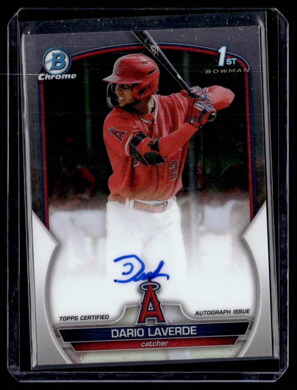 2023 Bowman Chrome 1st Dario Laverde Auto Los Angeles Angels