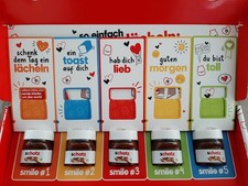 5 Nutella Mini Gläser " Schatz "