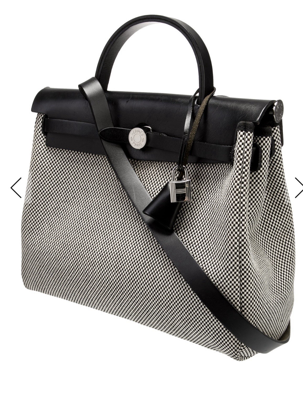 Hermes Herbag Zip Criss Viking Toile and Leather 31