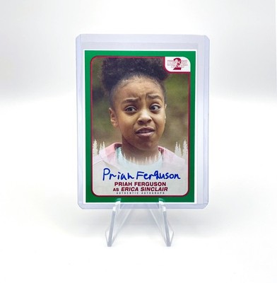 PRIAH FERGUSON as Erica Sinclair 2019 Topps Stranger Things S. 2 Auto Green /50