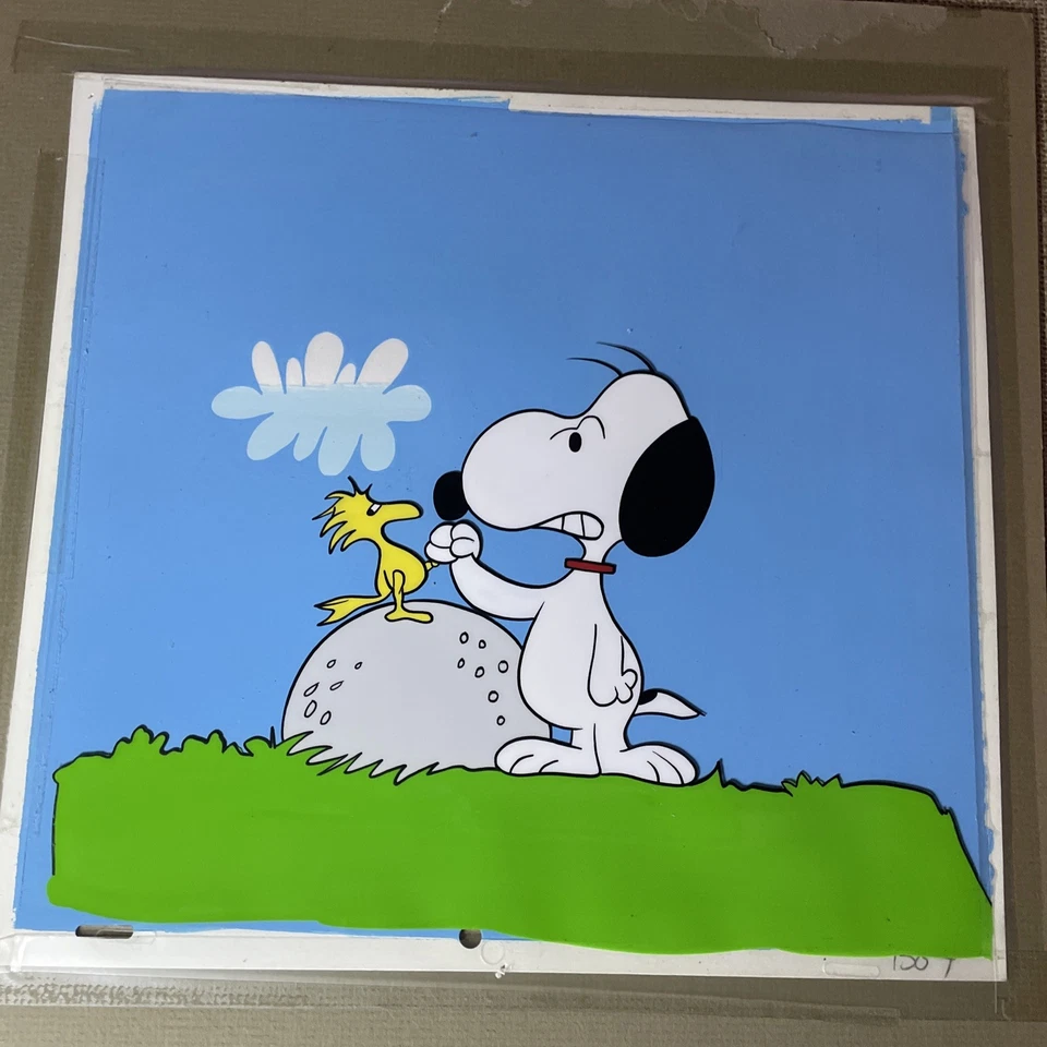 PEANUTS animation Cel CHARLES SCHULZ Publicity Art vintage Cartoons ORIGINAL I8 - Image 2 of 4