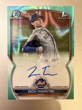 2023 Bowman Draft Zach Thornton 99/199 Aqua Lava Refractor 1st Auto #CDA-ZT Mets