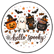 HELLO SPOOKY HALLOWEEN ENVELOPE SEALS LABELS STICKERS PARTY FAVORS