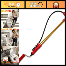 6FT Heavy-Duty Toilet Auger Snake, Manual/Drill Use, Telescopic Clog Remover Too