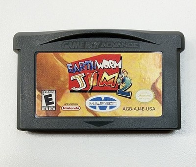 Earthworm Jim 2 GBA (Nintendo Game Boy Advance, 2002) AUTHENTIC! NICE LABEL