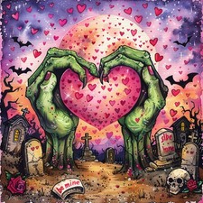 Halloween Diamond Art Painting, Diamond Art Kits for Adults,5D Halloween Diamond