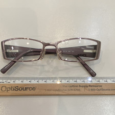 Fendi 879 Purple 688 Animal Print Metal Plastic Full Rim Eyeglasses 52.16.135