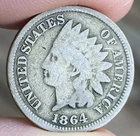 1864 INDIAN HEAD Cent - United States CIVIL WAR - 1 Penny CN - (VERY NICE) L229
