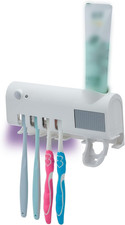 Wall-Mounted UV Toothbrush Sanitizer with Rechargeable Battery and Timer