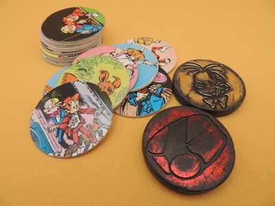 SPIROU - Set 20 offizielle Pogs Caps + 2 Kini - ROBBEDOES - Dupuis TF1 1995