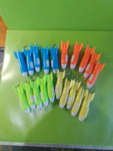 Set of 20 ROCKET  SHIP LED Pen Light Keychains 2.5" Fun Accessory
