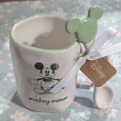 Disney Rae Dunn by Magenta Mickey & Minnie Double-Sided Mug w/ Spoon