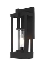 Livex Lighting 20992 Black Delancey Single Light 16"H Outdoor Wall Sconce