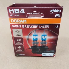 Tried-on: 2x OSRAM HB4 9006 Night breaker Laser +150% 9006NL-2HB 12V Made in USA