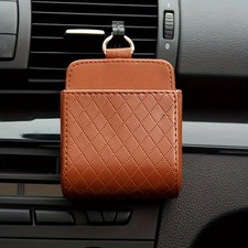 Premium Pu Leather Car Air Vent Organizer Hanging Storage Bag Premium Pu Leather Car Air Vent Organizer Hanging Storage Bag